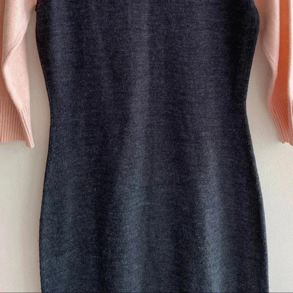 By & By Pink & Gray Rhinestone Sweater Dress with Quarter-Length Sleeves, Size M - Picture 11 of 14